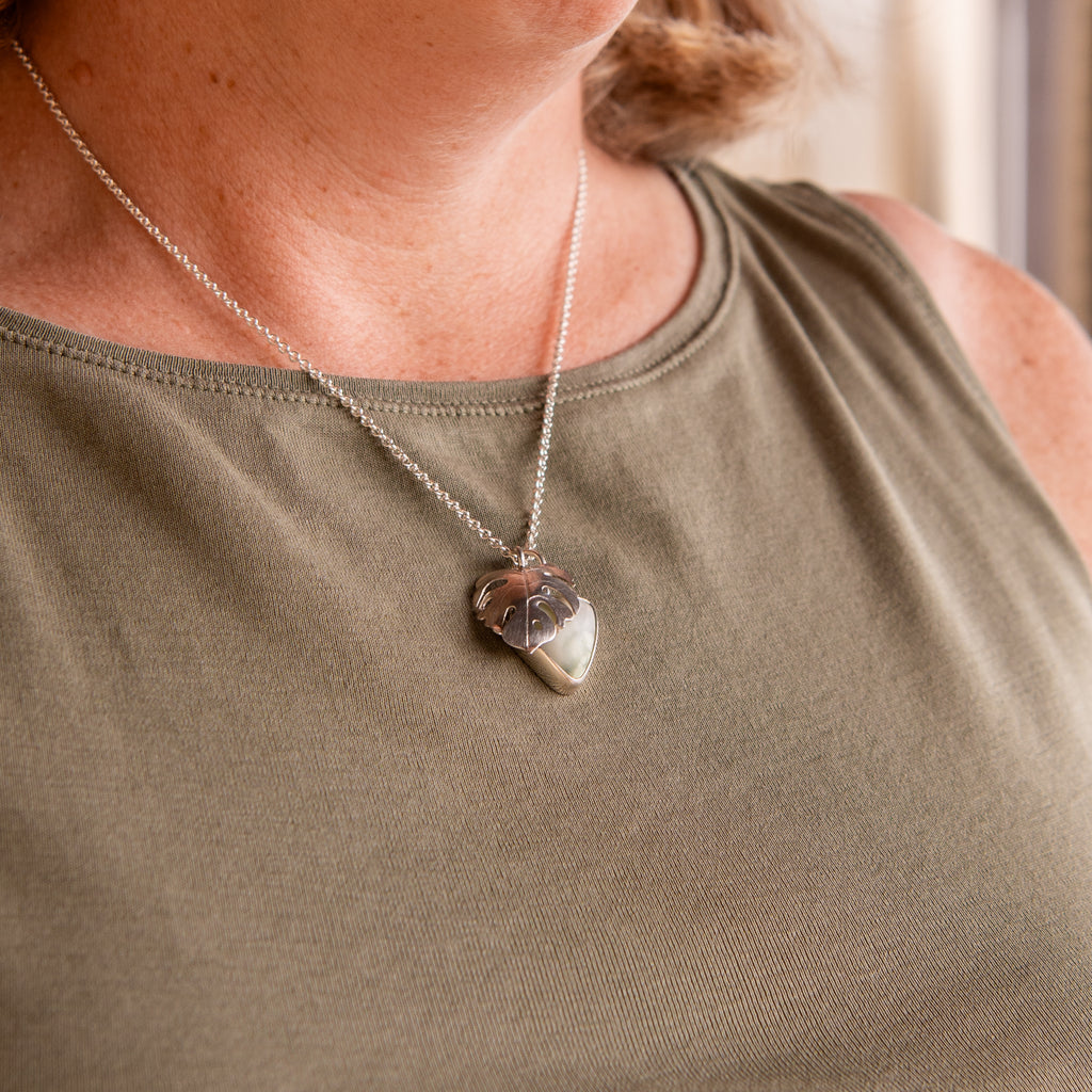 monstera leaf jewelry Monstera Leaf Necklace