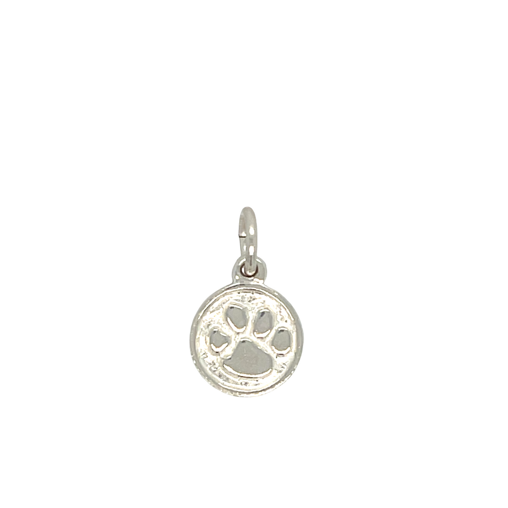 Small Paw Print Disc Charm