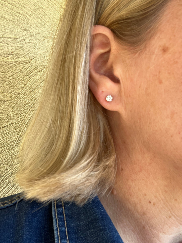 Diamond Stud Earrings .72ct TW