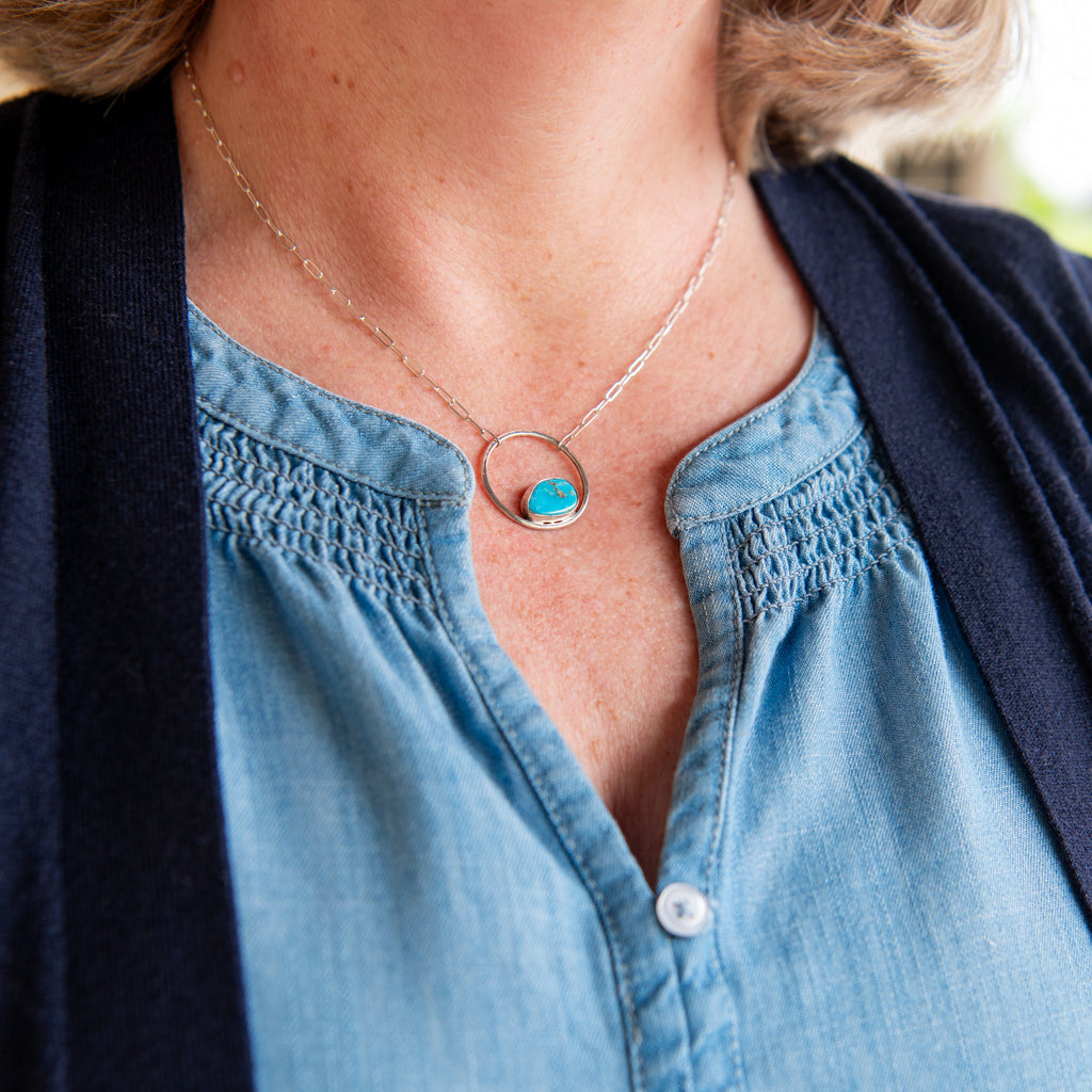 Circle Turquoise Necklace