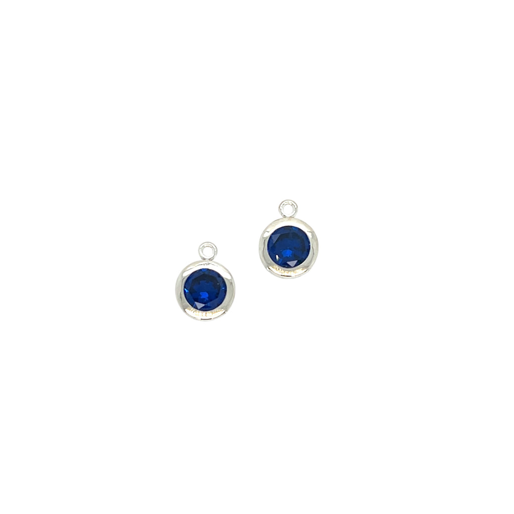 Filigree Bezel Faceted Blue Whisper Drop