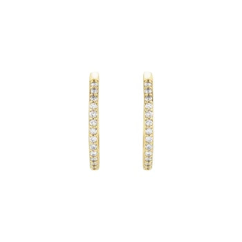 Classy Diamond Hoop Earrings