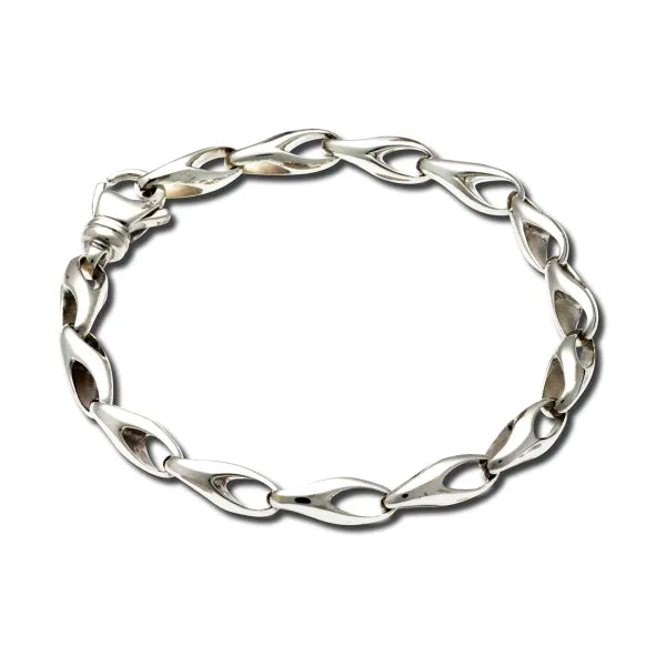 Sterling Silver Elongated Link Bracelet