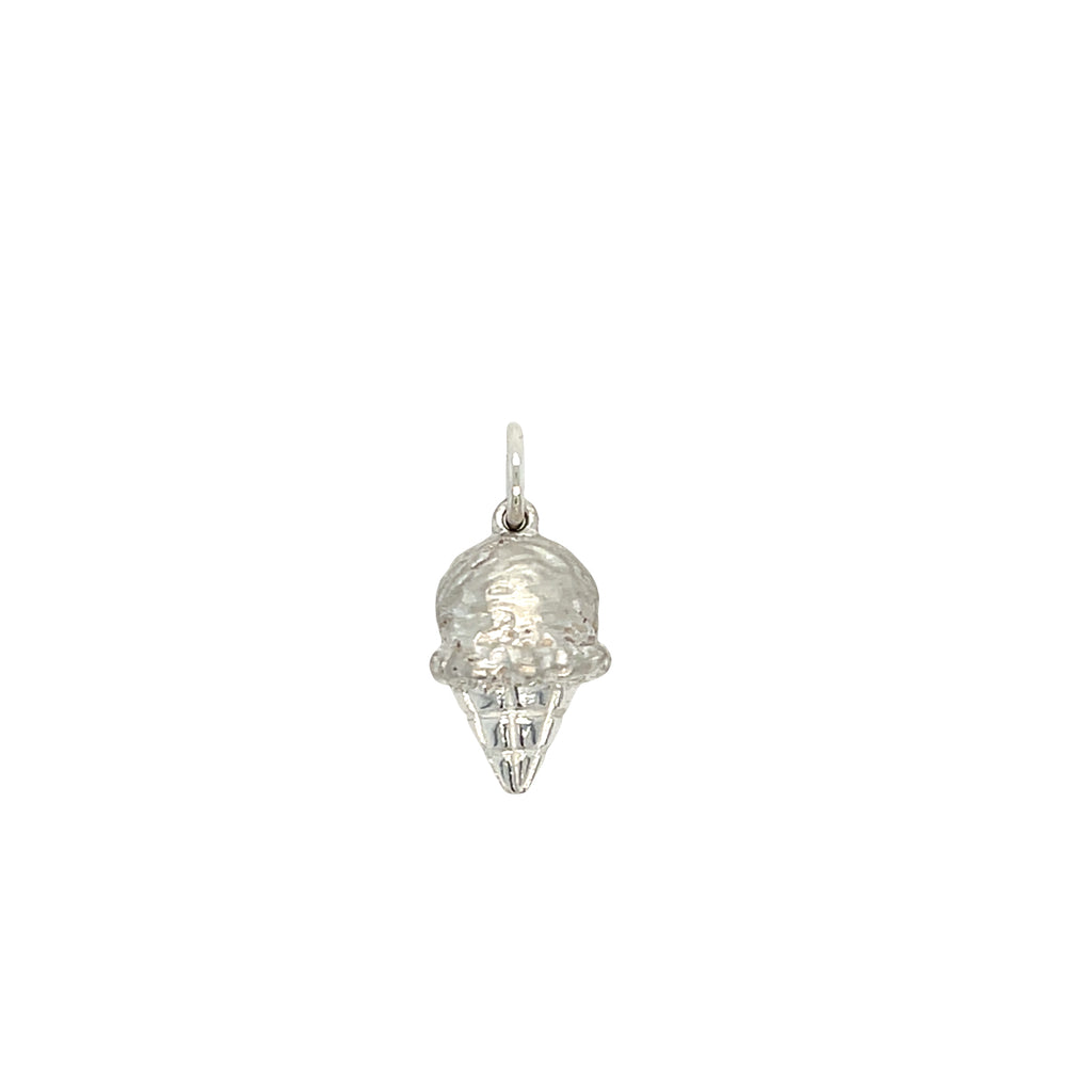 Sterling Silver Ice Cream Cone Charm