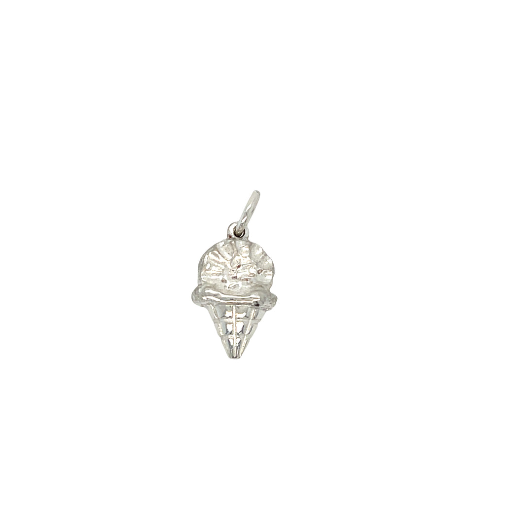 Sterling Silver Ice Cream Cone Charm
