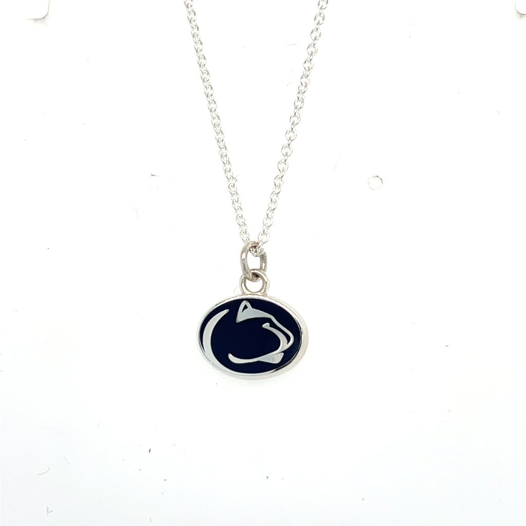 Small Blue Lion Logo Necklace